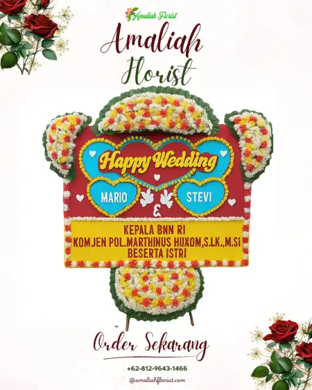 Papan Bunga Pernikahan Jagaraga
